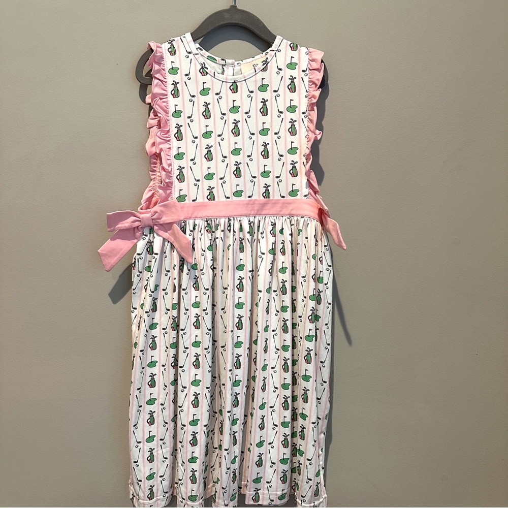 Smockingbird Double Bogey Fairway Golf Bow Knit Play Dress 7